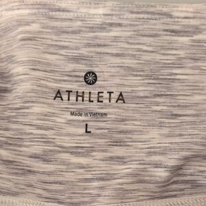 Athleta Heathered Gray and White Leggings